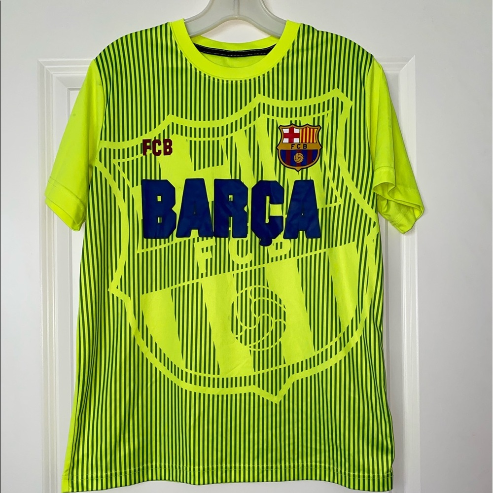 Neon Green Barcelona Jersey kids